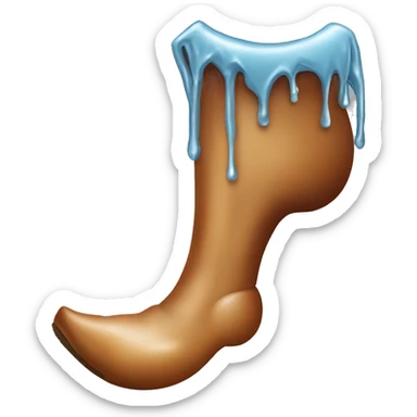 Horse leg with piercing and dripping wet hoof  sticker