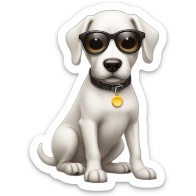 too cool dog sticker