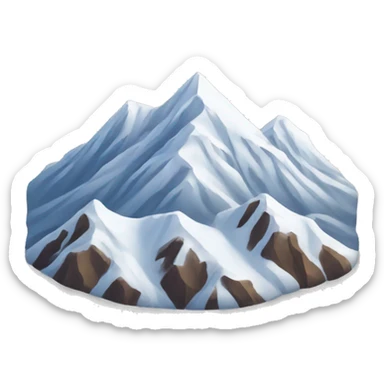 snow capped mountain sticker