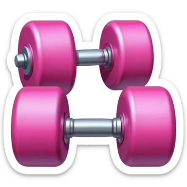 dumbell pink sticker