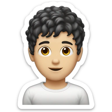 Garçon blanc cheveux marron pull noir sticker