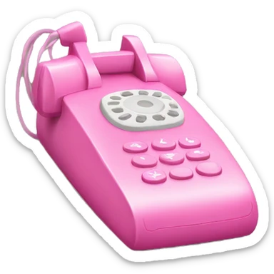 pink touch phone sticker