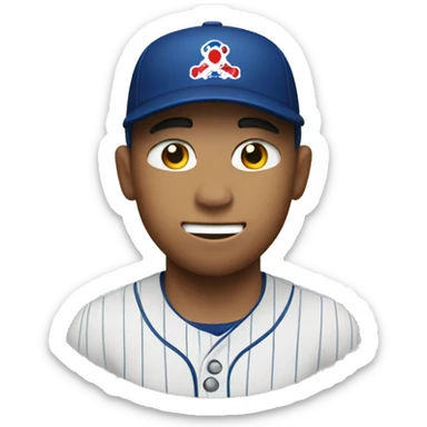 Baseball player in Landers of korea team sticker