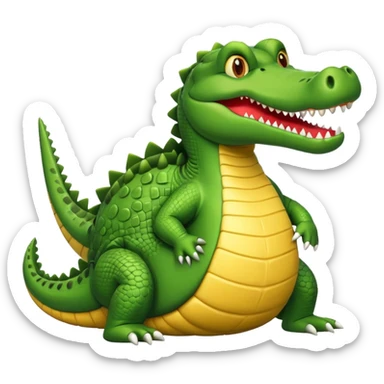 code writing crocodile sticker