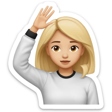 Girl doimg the dab sticker