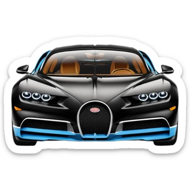 black bugatti chiron sticker