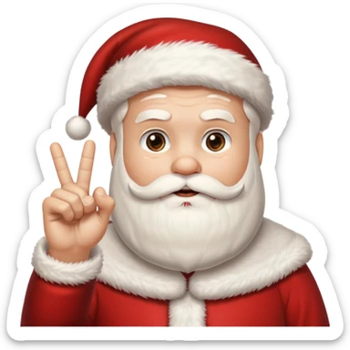 Santa holding up the middle finger sticker
