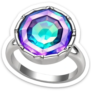 crystal geode ring sticker