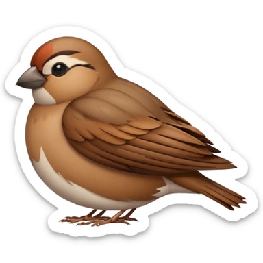 A sparrow is sleeping sticker