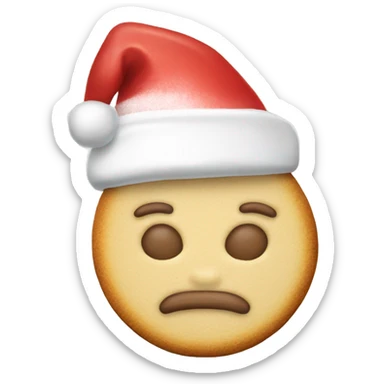 Sugar cookie Santa hat sticker