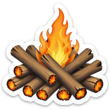 Fogata de camping 32x32 png menos de un mega sticker