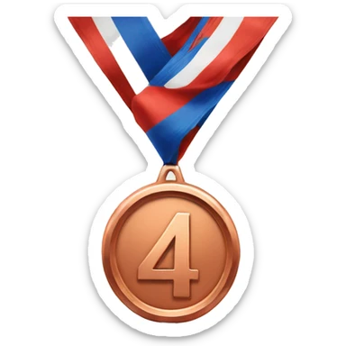 Copper 4th place medal sticker