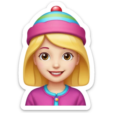 candy hatted girl sticker