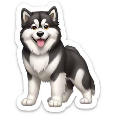 Dog alaskan malamute full-body sticker