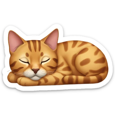 bengal cat sleeping sticker