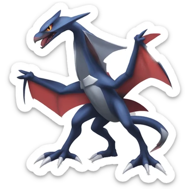 Edgy Cool Nargacuga-Noivern-Latias-Garchomp-Pokémon Full Body sticker