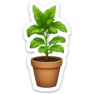plant in a pot sticker