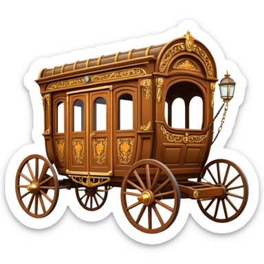 huge-horse-drawn-fancy-french-stagecoach-caravan sticker
