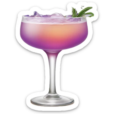 Lavender plants cocktail sticker
