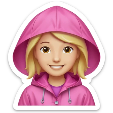 pink Raincoat Pedestrian  sticker