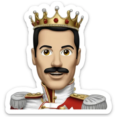 Portrait of Freddy mercury sticker