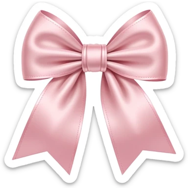 light pink ribbon bow sticker