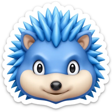 A blue hedgehog  sticker