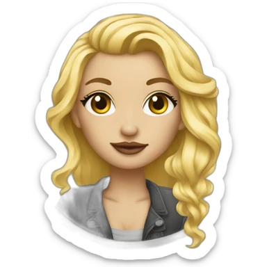 Tattoo artist blonde sticker