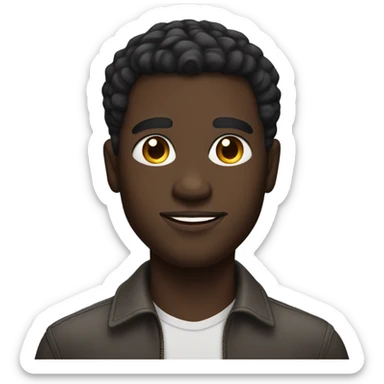 portrait of a dark-skinned male sticker