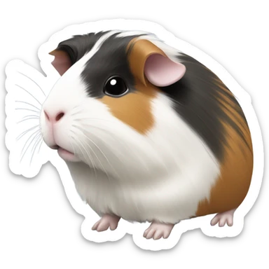 Guinea pig black and white bands sticker