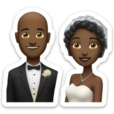 White man and black women married sticker