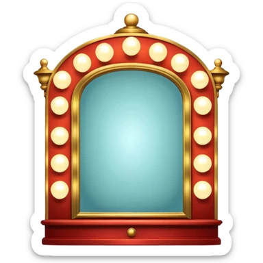 Mirror theater with light bulbs  sticker