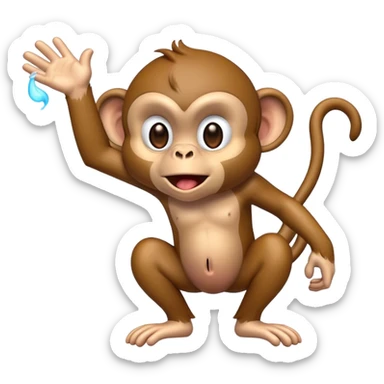 Farting monkey sticker
