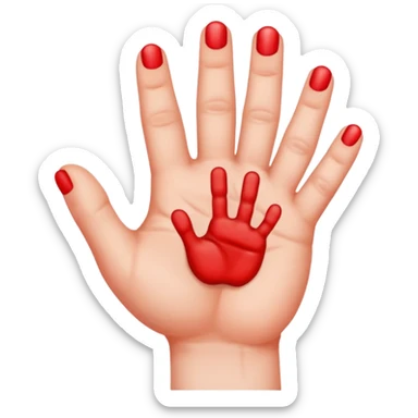 rash baby hand sticker