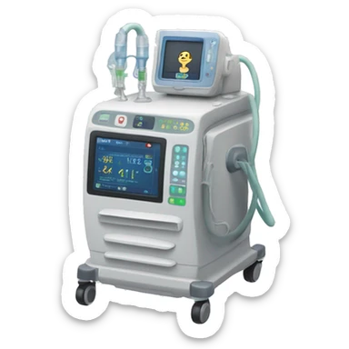 Oxygen ventilator intensive care unit  sticker