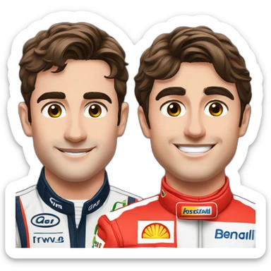 Charles Leclerc and Carlos Sainz sticker