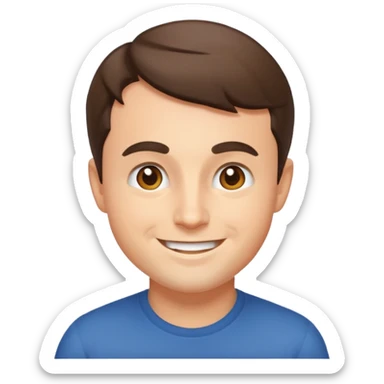 Charlie kirk's face on a discord/twitter emoji style emoji. sticker