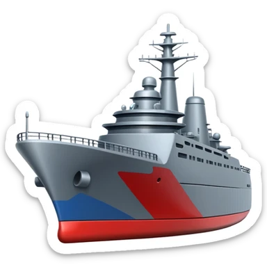 Very realistic American modern warship  sticker