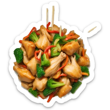 chinese chicken stir fry sticker
