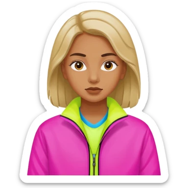 Russian underground fashion neon color jacket sticker