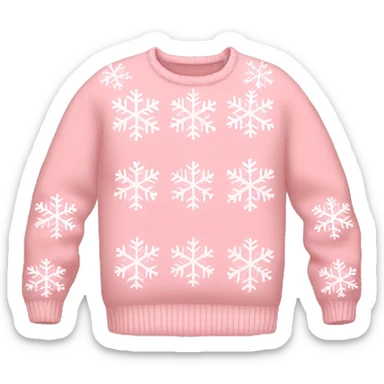 Light pink snowflake sweater  sticker
