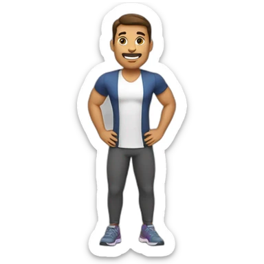 hombre en cardio sticker