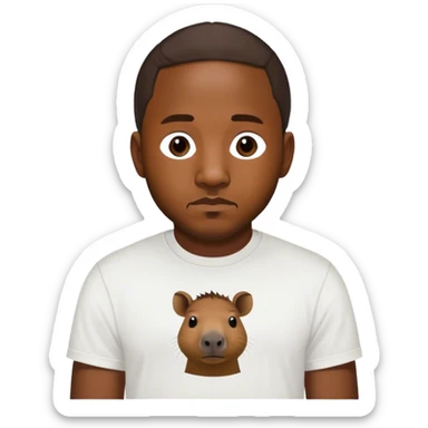 kendrick lamar with capybara sticker
