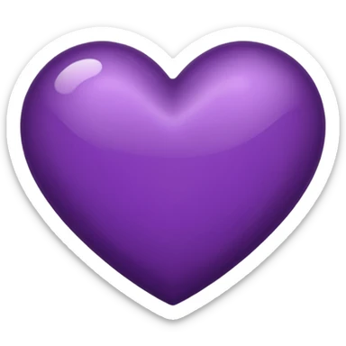 dark purple heart emoji sticker