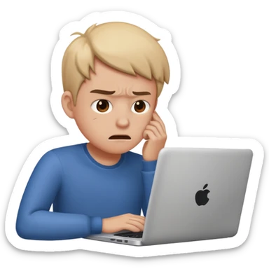 laptop working struggeling sticker