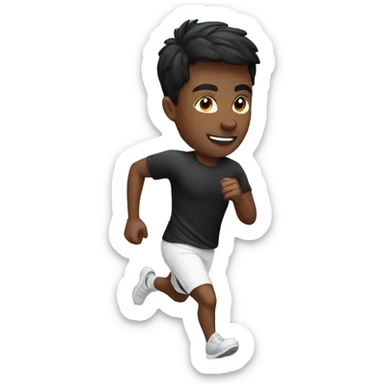 Black t-shirt runner sticker