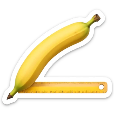 banana ruler sticker