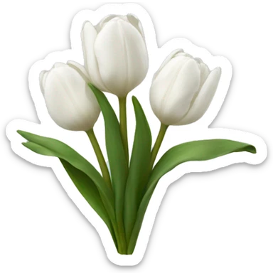 white tulips sticker