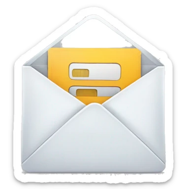 Opened mail with a debit card inside sticker