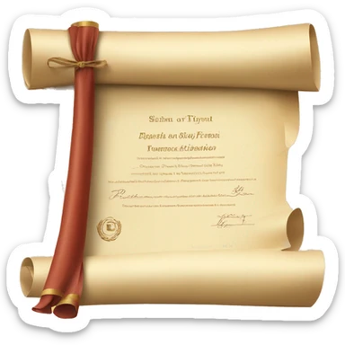diploma scroll sticker